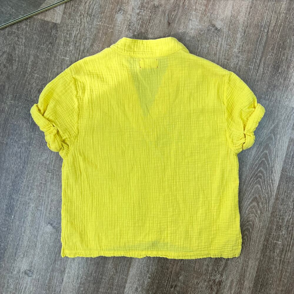 Xirena Limone Avery Top Yellow Sunrise Gauze Blouse - Picture 2 of 4